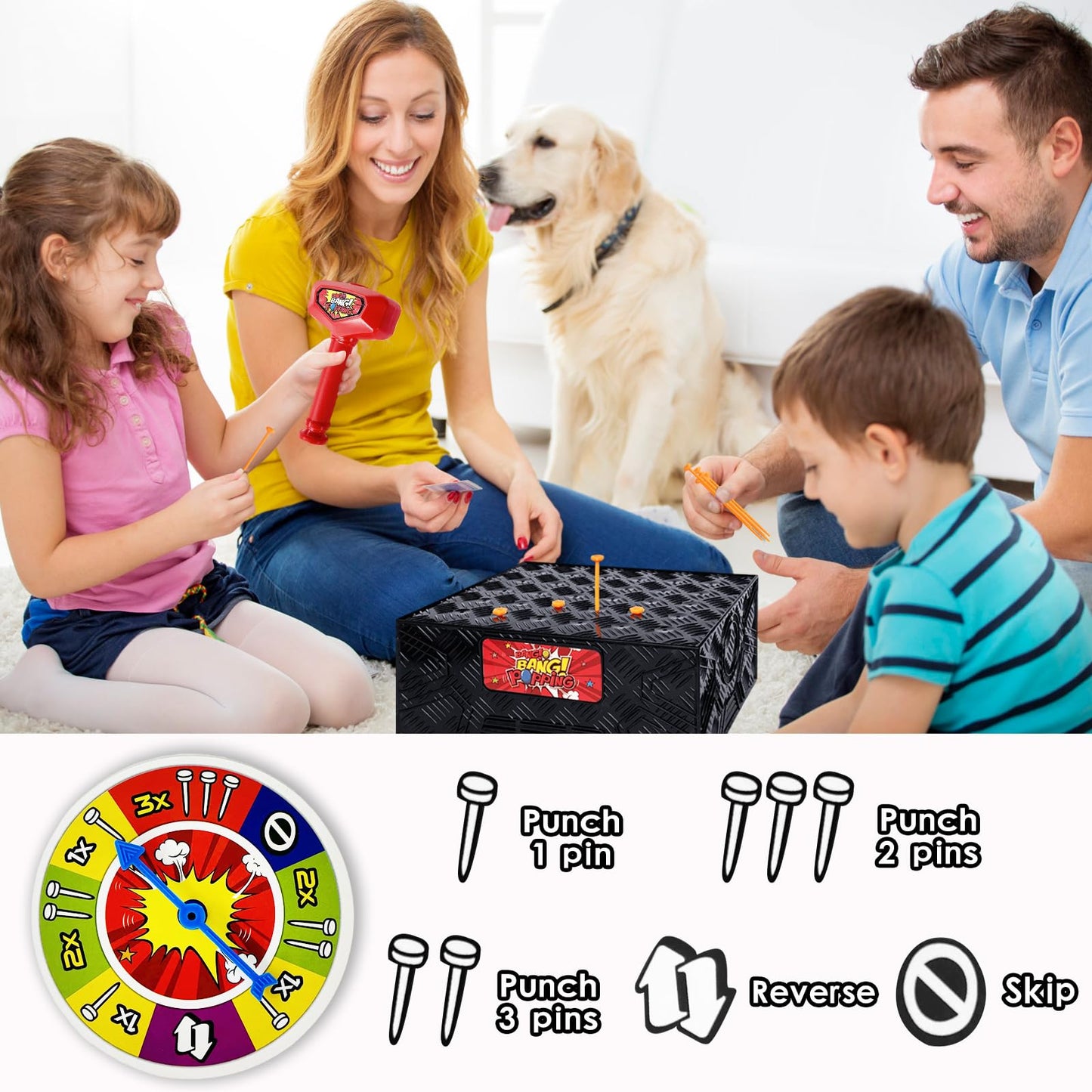 Chussaanj Balloon Popping Game - Multicolor Plastic Desktop Board Game for Kids & Adults, Perfect for Family Parties