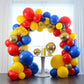 Partywoo Red Yellow Blue Balloons, 140 Pcs Blue Red And Yellow Balloons Different Sizes Pack Of 18 Inch 12 Inch 10 Inch 5 Inch For Balloon Garland Or Arch As Dog Party Decorations, Party Decorations