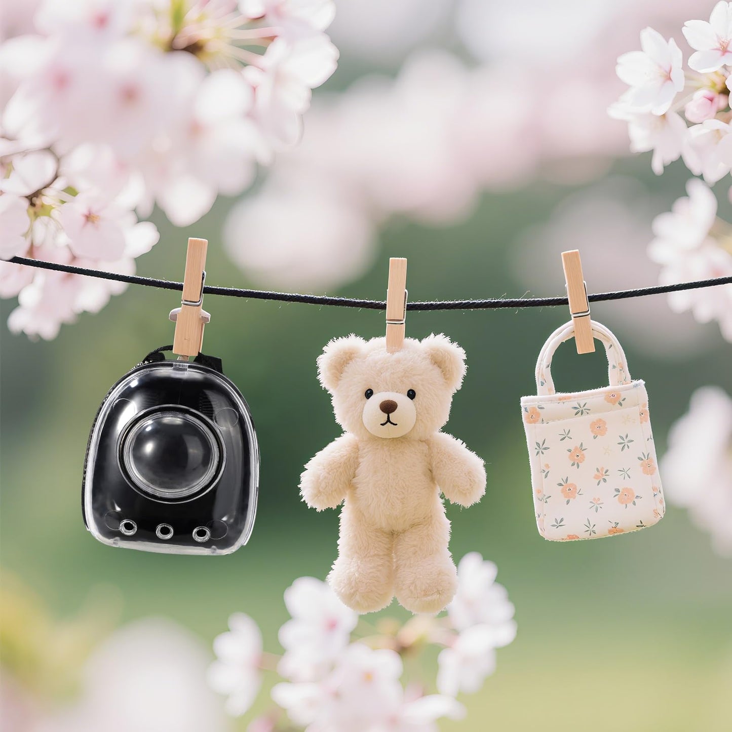 Lyreh Backpack for Doll  Adorable Realistic Doll Mini Backpack Accessories Perfect for Collectors & Fashion Display (Black)