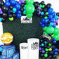 Green Purple Teal Balloons, 12 Inch Green Purple Teal Blue Black Balloons For Boys Girls Monsters Theme Birthday Party Baby Show