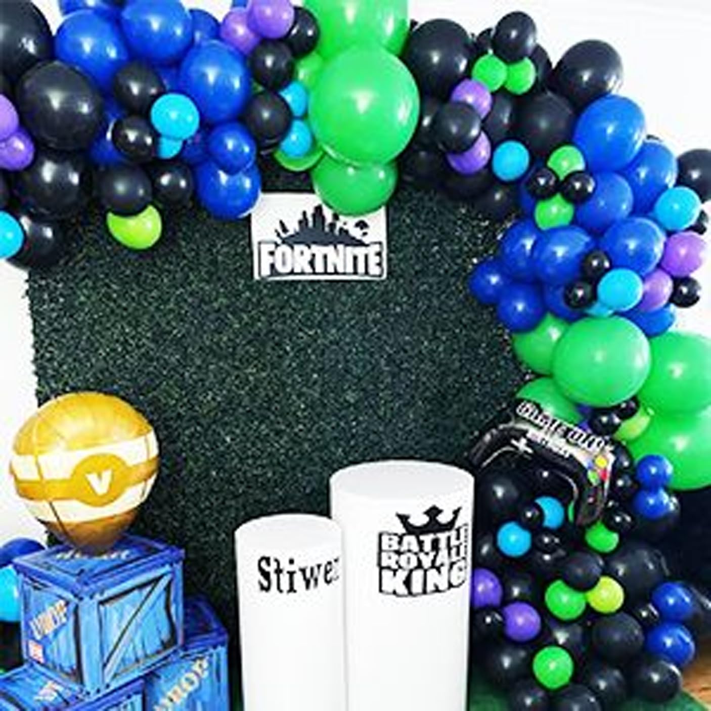 Green Purple Teal Balloons, 12 Inch Green Purple Teal Blue Black Balloons For Boys Girls Monsters Theme Birthday Party Baby Show