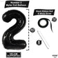 Katchon, Giant Black Number 2 Balloon - 40 Inch | Black 2 Balloon Number, Two Cool Birthday Party Decorations Boy | Black Two Balloon, 2Nd Birthday Balloon Black For 2Nd Birthday Decorations For Boys