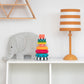 Sassy Stacks of Circles Stacking Ring Toy, 9 Piece Set, Multi, Plastic, for Ages 6+ Months, Model 80795FAAM