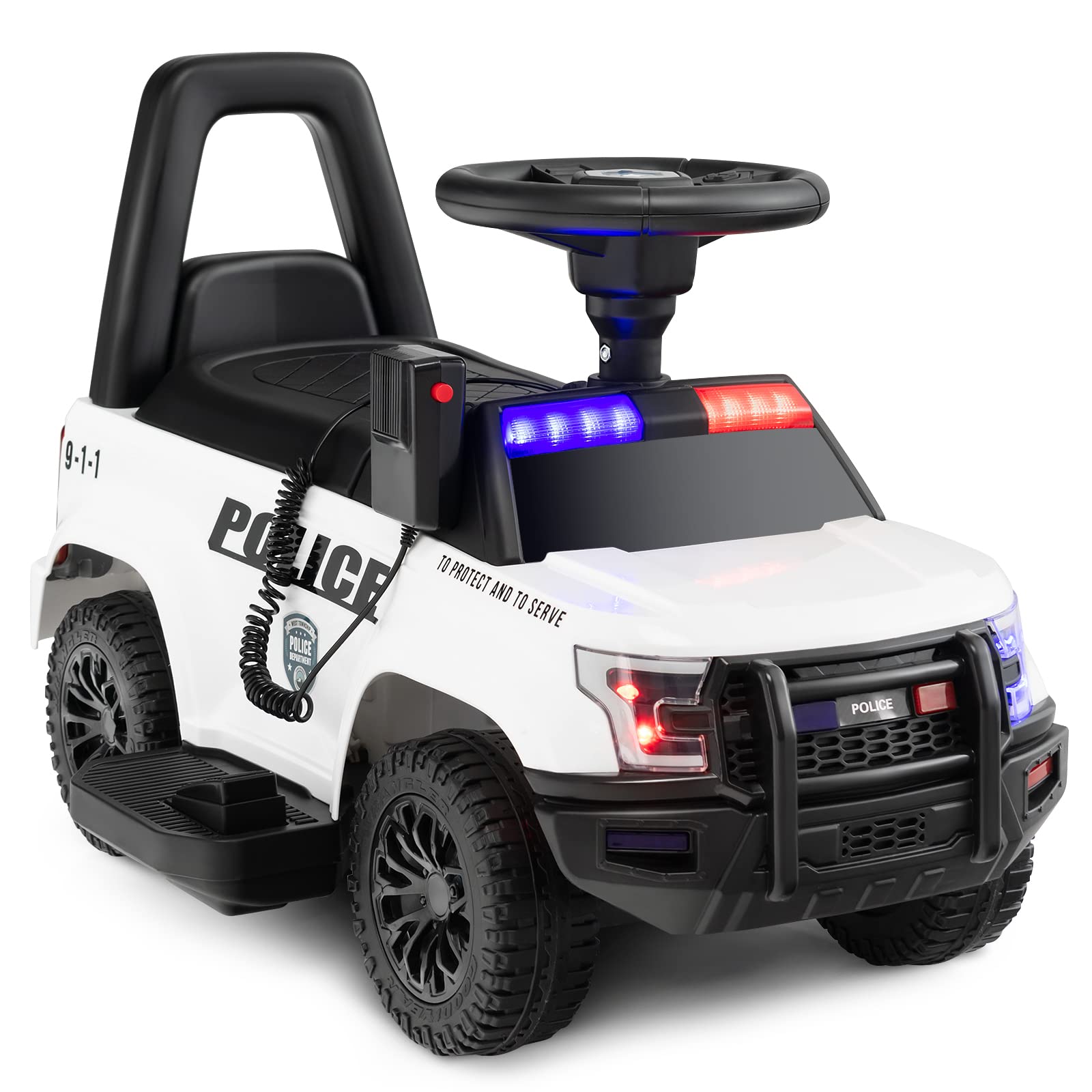 HONEY JOY Ride On Push Car, Licensed Mercedes Benz Push Cars for Toddlers w/Horn, Music, Lights, Under Seat Storage, Foot-to-Flo