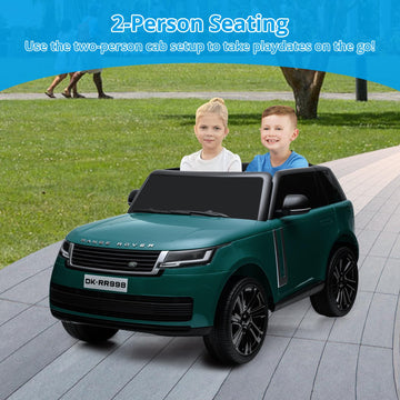 24V Licensed Land Rover Ride On Electric Car For Kids Ages 4-8, 2-Seater With Parent Remote Control, 3 Speeds, Wireless Music, M