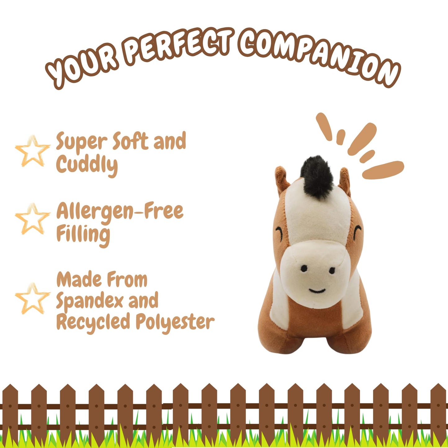 Follow Your Legend Biscuit The Horse Plushie - 7    Horse Stuffed Animal, Stuffed Horse, Horse Plush, Stuffed Horse Plush Toy, H