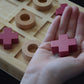 Aerolf Tic Tac Toe Wooden Board - Family Game, Classic Wooden Board Game, Classical Family Board Game, Strategy Board Game, Outd