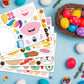 36 Sheets Easter Egg Stickers For Kids,Easter Basket Stuffers,Make A Face Sticker With Easter Egg Themed,Make Your Own Sticker,E
