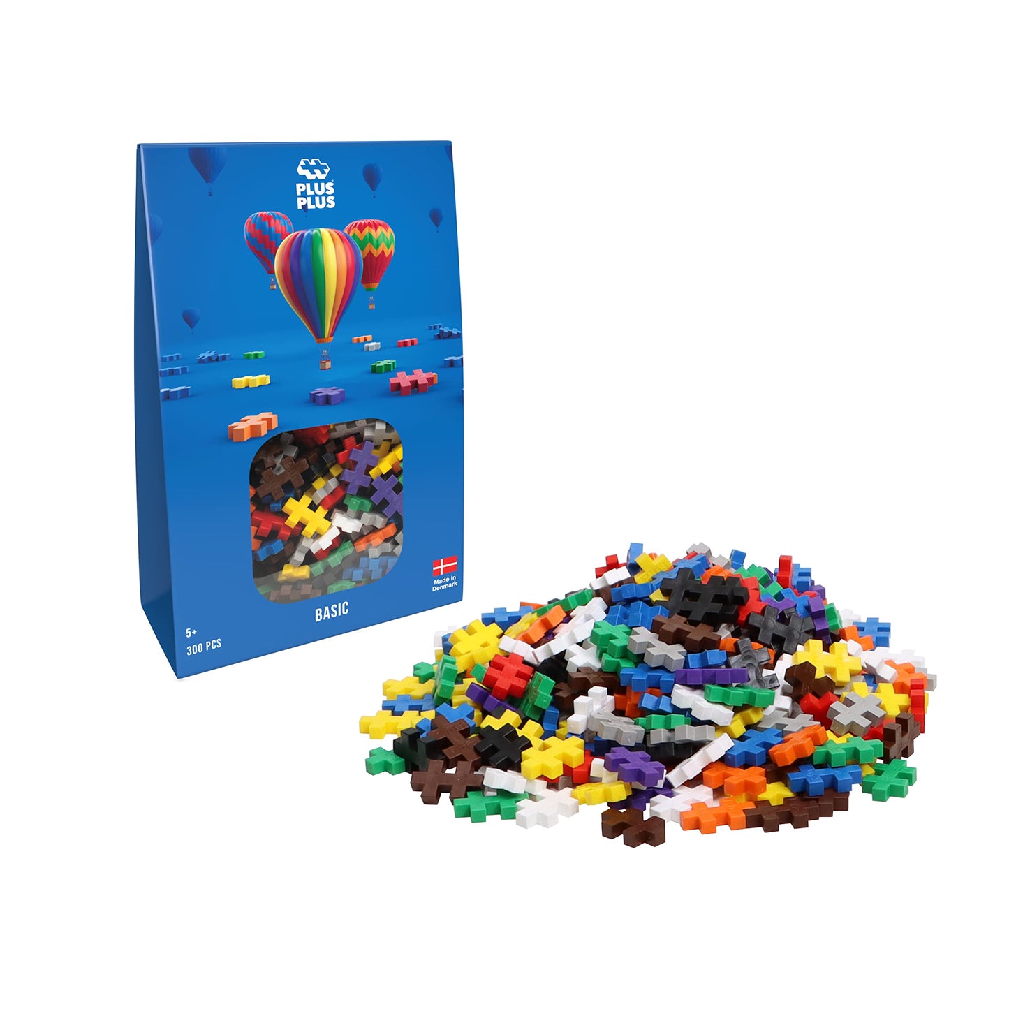 Plus Plus – Basic Mix - 300 Piece, Construction Building Stem/Steam Toy, Mini Puzzle Blocks For Kids