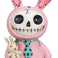 SUMMIT COLLECTION Furrybones Pink Bun Bun Skeleton Doll, Synthetic Resin, Model SS-Y-7598, Pink Bunny Costume