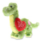 Dollibu I Love You Valentine Green Dinosaur Plush - Cute Dinosaur Stuffed Animal With Red Heart And Name Personalization Gift Fo