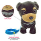 Yh Yuhung Walking And Barking Toy Dog With Remote Control Leash Puppy Interactive Stuffed Animated Dog Toys For Kids Gift(Black)