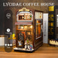 Book Nook Kit,Dollhouses Caf   Miniature Wooden Doll House Kit, With Furniture And Led Light, Accessories Educational Toys, For