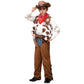 Spooktacular Creations Halloween Cowboy Costume For Boys, Kids White Brown Western Costume, Deluxe Cowboy Outfit Set With Hat For Toddler Halloween Dress-Up, Roleplay Themed Party (Small, 5-7 Yrs)