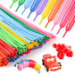 100Pcs 260 Balloons Rainbow Long Balloons For Balloon Garland Thickening Long Skinny Latex Balloons For Tying Twisting Animals M