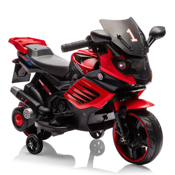 Garvee Kids 6V Ride On Motorcycle, Battery Powered Ride On Toys w/Treaded Tires, Working Headlight, Horn, Music, Training Wheels
