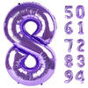 Purple 8 Balloon, Number Balloon 40 Inch, Purple Birthday Decorations, 8 18 28 38 80 Birthday Balloons, 8Th Purple Party Supplie