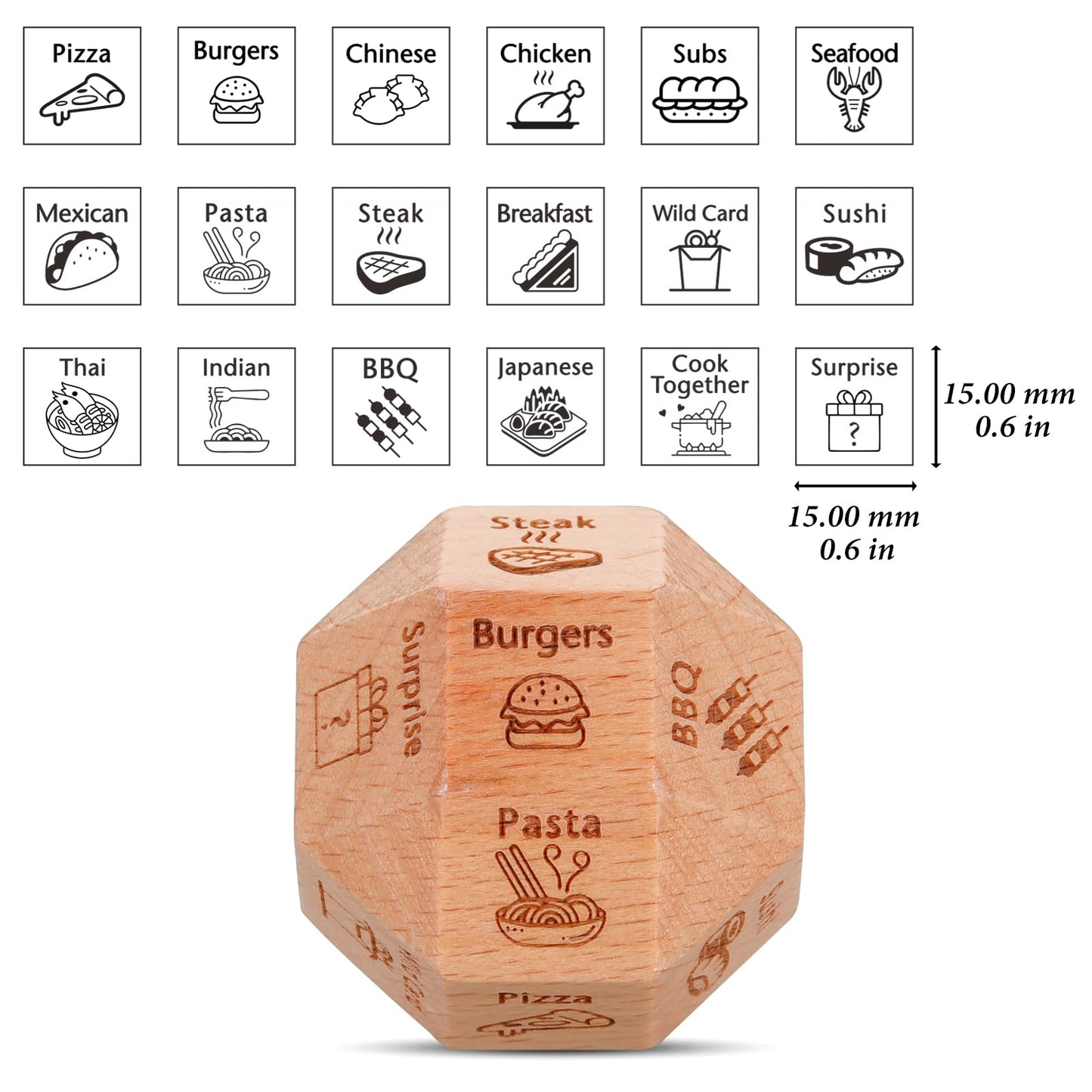 Anniversary Date Night Gifts For Couples Valentines Day Gifts For Him Her Food Decision Dice Decider Christmas Birthday Gifts Fo