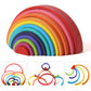 Montessori Rainbow Arch Building Blocks - 12-Piece Creative Stacking Toy for Kids, Multifunctional Educational Playset for Fine