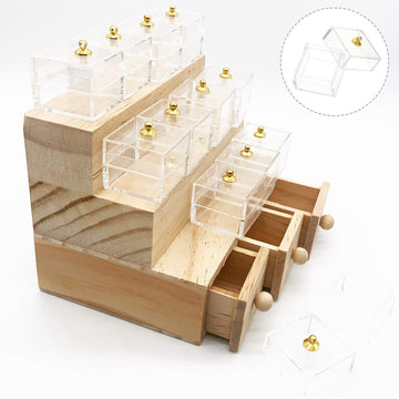 ARTIBETTER 10pcs Mini Candy Dessert Clear Box Dollhouse Candy Display Box 1:12 Scale Dollhouse Food Treat Display Holder Miniatu