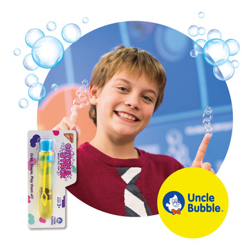 Uncle Bubble Catch & Stack Test Tube Pack Of 3. Touchable Mini Bubbles Wand Toy | Small Bubble Wands For Kids | Summber Party Ki