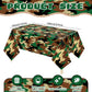Mixweer Camo Tablecloth Plastic 54 x 108 Inch Camouflage Tablecovers Disposable Camo Table Cloths for Parties Camouflage Party T