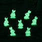 Homico 30 Pieces Rabbit Miniature Figurines Luminous Mini Easter Bunny Small Rabbits Mini Resin Animals For Dollhouse Fairy Gard