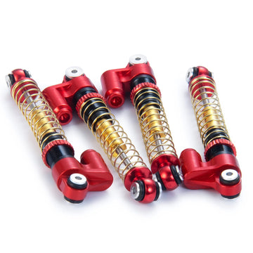 RCLions RC Shocks 43mm Adjustable Absorber Damper for 1:24th Axial SCX24 AXI90081 Deadbolt RC Crawler Car Upgrades (Red)