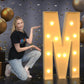 Imprsv Marquee Light Up Letters, 4Ft Mosaic Letters Marquee Letters For Baby Shower Engagement Graduation Party Decor, Large Mar