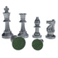 We Games Color Bright Plastic Staunton Tournament Chess Pieces With 3.75 In. King - Half Chess Set Of Chess Pieces Only, Silver