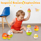Hiemao Easter Eggs Toys For Toddlers, Nesting Dolls & Stacking Eggs, 4 Pcs Easter Basket Stuffers Chicken Matching Toys, Easter