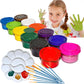 ZYFHOUST Spill Proof Washable Paint for Kids 12 Colors, Washable Kids Paint Set, Non-Toxic Finger & Watercolor Paints for Toddle