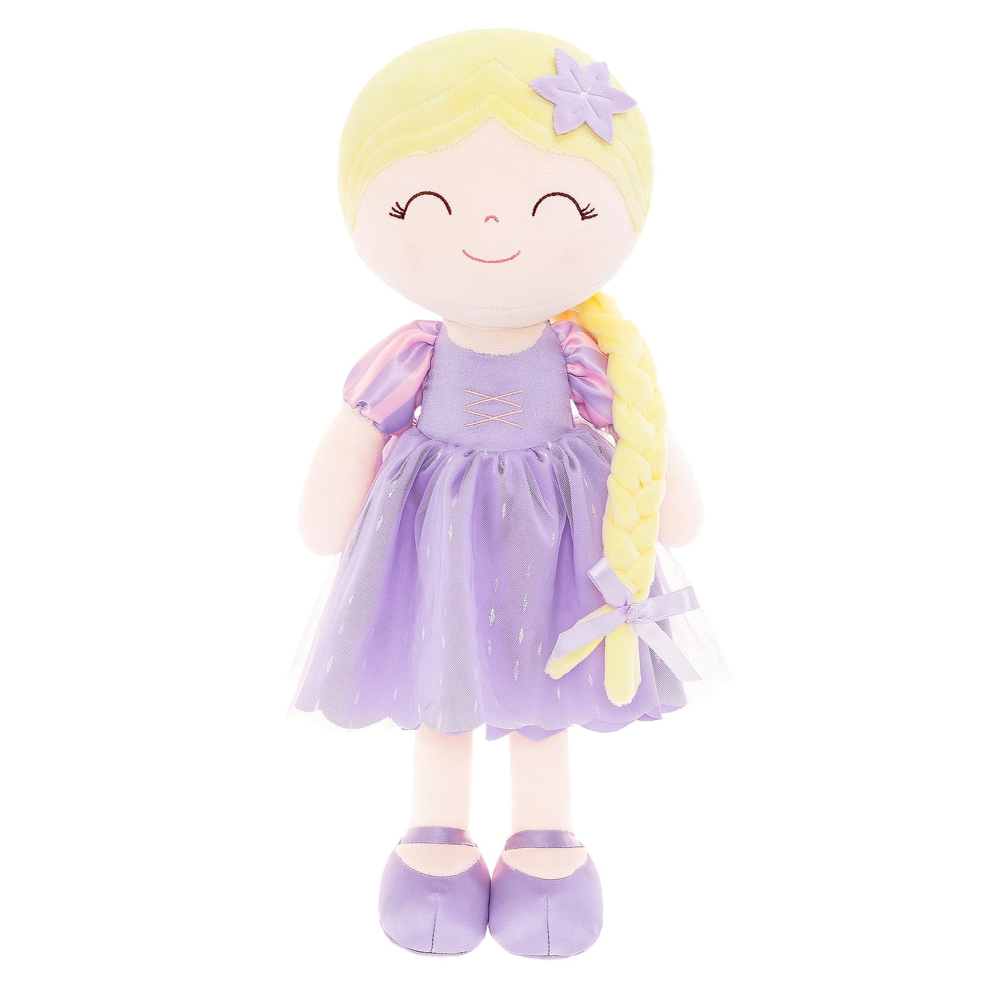 Gloveleya Dolls Princess Girls Toy First Baby Girl Gifts Soft Plush Manor Princess Doll Rapun Lavender 16'