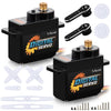 For Axial Scx24 Servo, Miuzei 12G Servo Motor Metal Gear Digital Rc Steering With Horn Arm Scx24 Upgrade Parts (2)