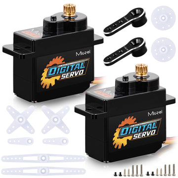 For Axial Scx24 Servo, Miuzei 12G Servo Motor Metal Gear Digital Rc Steering With Horn Arm Scx24 Upgrade Parts (2)