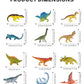 Recur Dinosaur Figure Toys Mini Dino Figurines For Kids Jurrassic Dinosaurs, 100% Hand-Painted, Cake Topper Small Tabletop Figure - 12 Pcs
