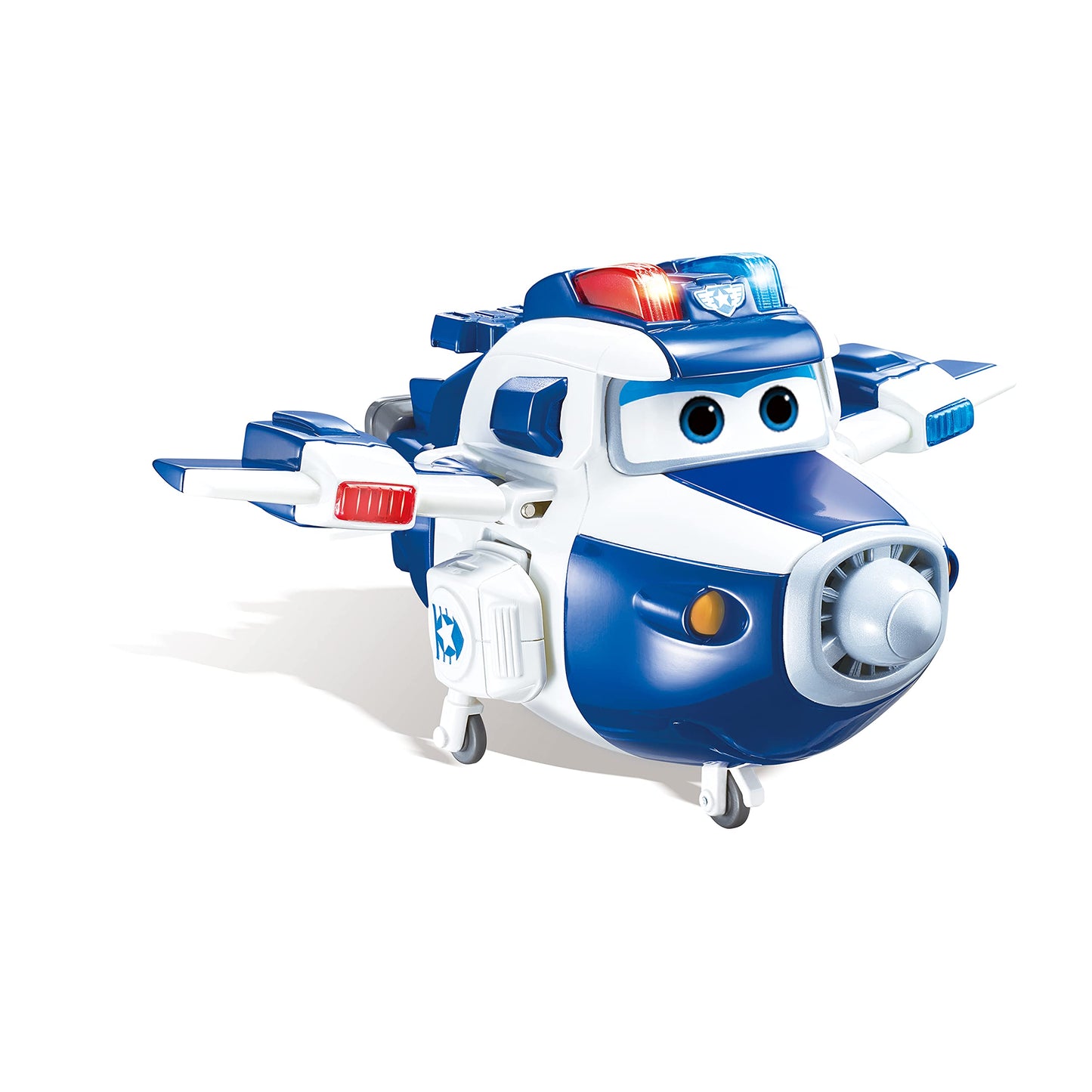 Super Wings - 6'' Deluxe Transforming Supercharged Paul Airplane Toys Action Figure | Plane To Robot | Toy Plane Vehicle Gift For Preschool Kids 3 4 5 Year Old Boys Girls | Light And Sound Effects , Blue