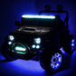2024 Two (2) Seater Ride On Kids Car Truck w/Remote | Large 24V Battery Licensed Kid Car to Drive 3 Speeds  Leather Seat  MP3 Music by Bluetooth  FM Radio  Rubber Tires (Black)
