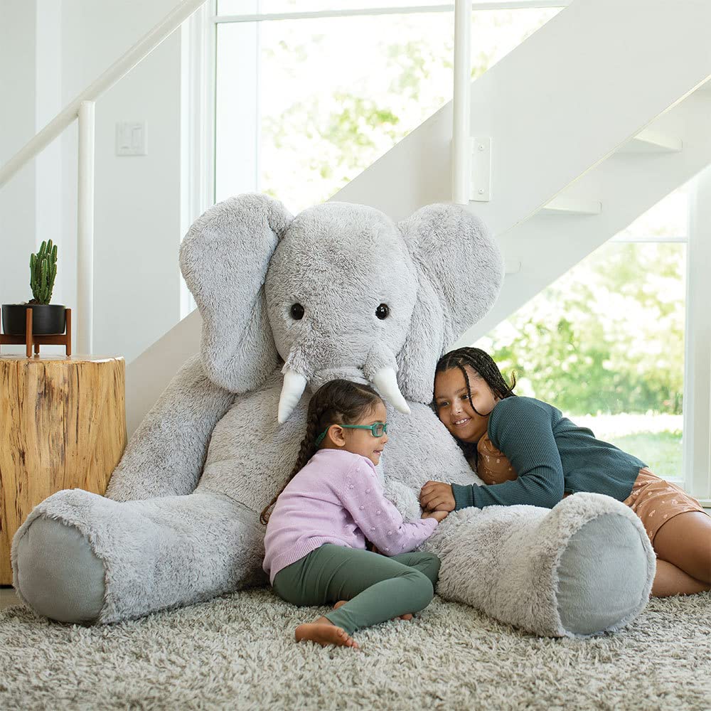 Vermont Teddy Bear Giant Stuffed Elephant - Large Stuffed Elephant, 6 Foot, 6 Ft, 72''