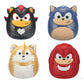 Squishmallows Kellytoy Christmas 2024 Metallic Sonic, Knuckles, Tails, Shadow Plush Toy (8/'' Set of 4 Sonic) 8 inch
