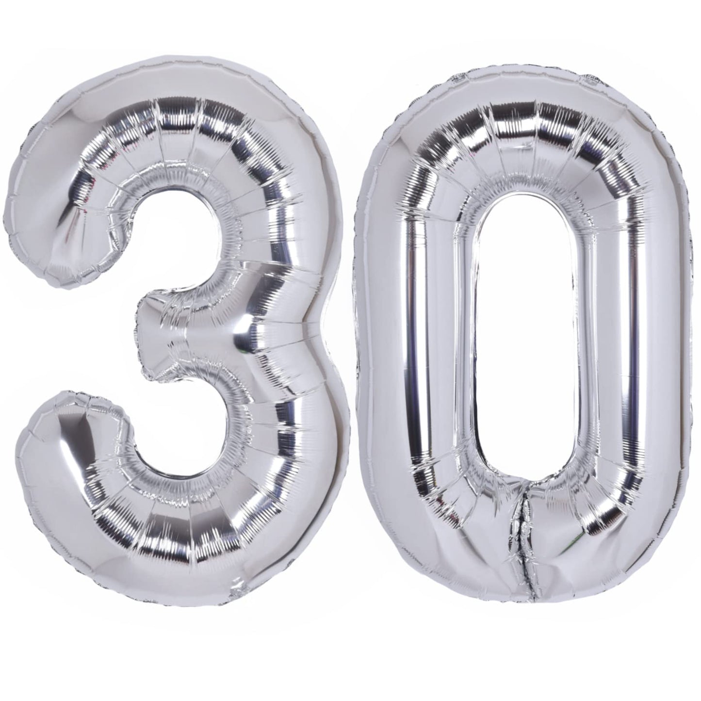 40 Inch Number 30 Balloon Silver Jumbo Giant Big Large Number 30 Foil Mylar Silver Balloons 30Th Birthday Party Anniversary Deco