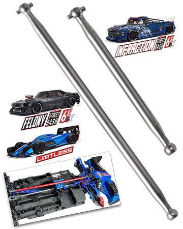 RCMYou Carbon Fiber Drive Shaft CVD Upgrades Part Axles Upgrades Part for 1/7 Arrma Infraction 6S Blx/Felony 6S Blx/Limitless Ro