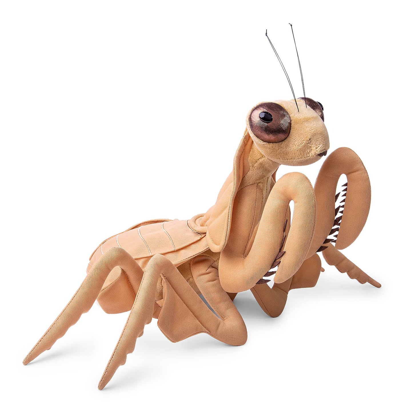 Brown Mantis Plush Toy - Realistic 12' Brown Praying Mantis Stuffed Animals, Lifelike Soft Big Wings Insect Weigted Toys, Simulation Mantis Plushie Model Toy, Unique Plush Gift Collection For Kids