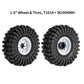 INJORA 1.0 Beadlock Wheel Tires Set -3.78mm Offset Wheel Rims for 1/18 1/24 RC Crawler Car Axial AX24 SCX24 FMS FCX24 TRX4M,Whit