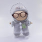 17cm Doll Clothes Set  Stylish Raincoat Doll Outfits with White Shoes  Black Glasses (No Dolls)