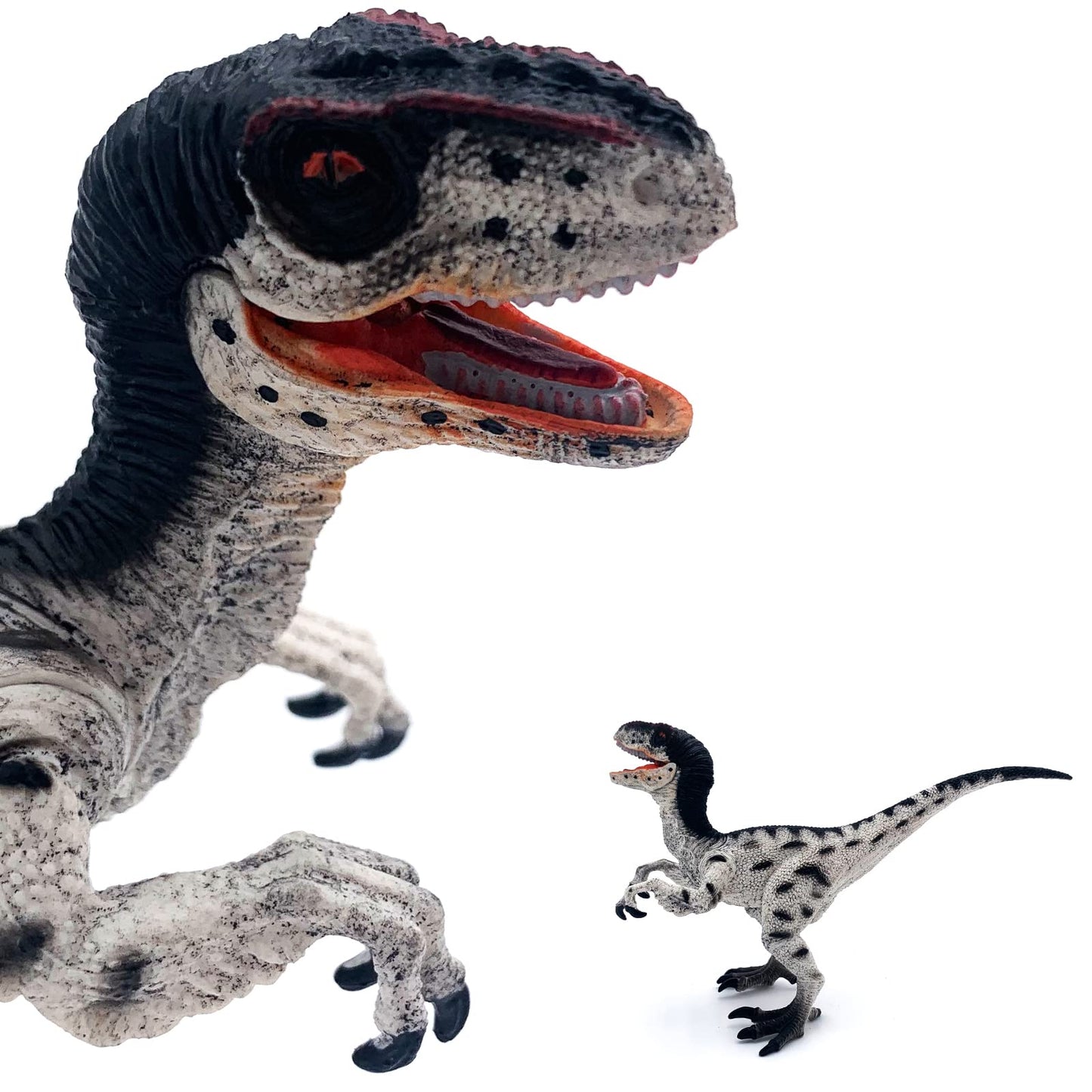 Gemini&Genius Velociraptor Dinosaur Toy For Kids, Raptor Dinosaur Action Figure With Movable Jaw And Hands, Realistic Dino World Toy As Gift And Collection Model For Kids Todders