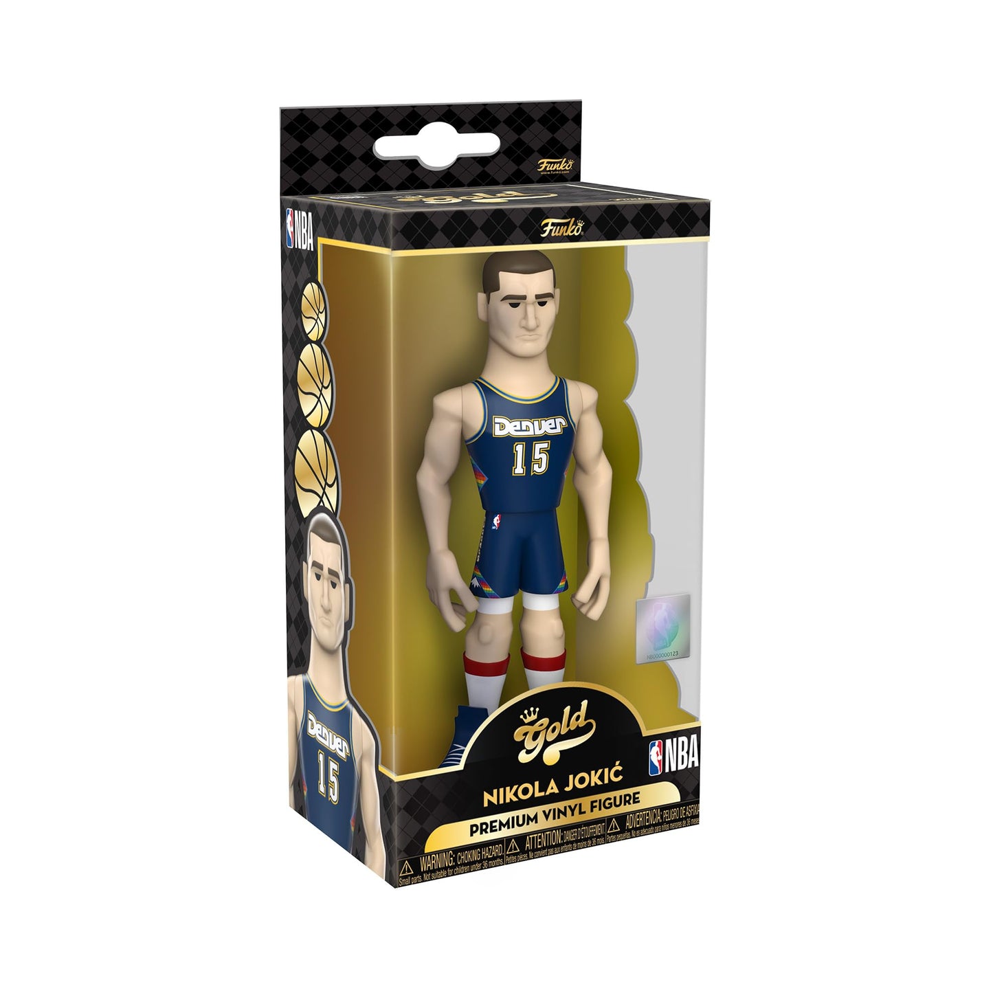 Funko Pop! Gold Nba: Nuggets - Nikola Jokic (Away Uniform) 5' With Chase (Styles May Vary)