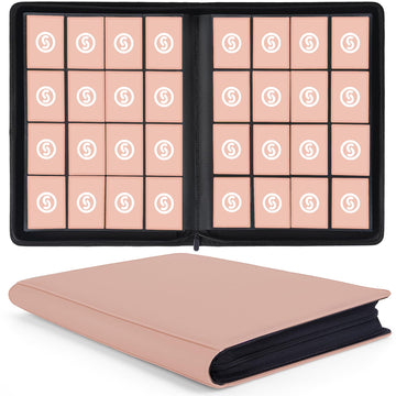 1000+ Pockets Trading Card Binder  enhanced 16 Pocket Card Binder  Ringless Side Loading Collection Album Holder Folders for MTG  TCG  Game Cards & Sports Cards (Pink)