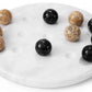 Radicaln Marble Tic Tac Toe 10 Inches Black and Coral Handmade Board Game for mature-themed and Family - Ideal Outdoor & Travel Game  Fun Gift for mature-themeds  Best for Coffee Table Centerpiece