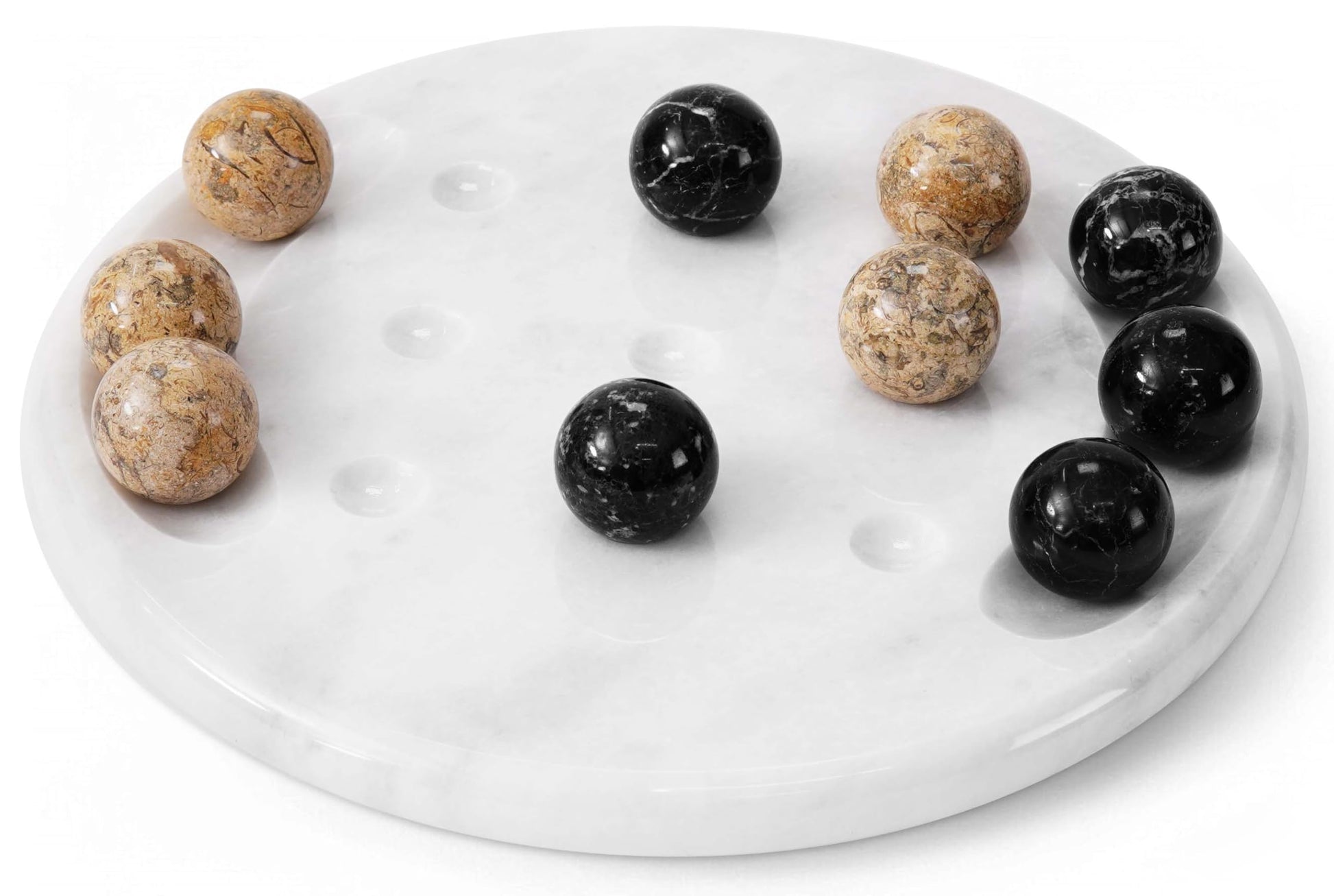 Radicaln Marble Tic Tac Toe 10 Inches Black and Coral Handmade Board Game for mature-themed and Family - Ideal Outdoor & Travel Game  Fun Gift for mature-themeds  Best for Coffee Table Centerpiece